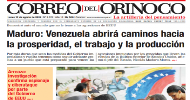 Estas son las portadas de los medios impresos venezolanos este 12 de agosto