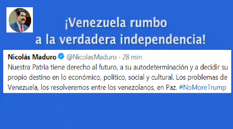 Venezuela tiene derecho a decidir su propio destino (Fotograma @NicolasMaduro)
