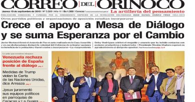 Portadas de medios impresos venezolanos de este 19 de septiembre