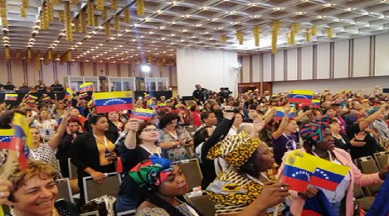 Congreso Internacional de Mujeres por la Paz rechaza bloqueo de EE.UU. contra Venezuela