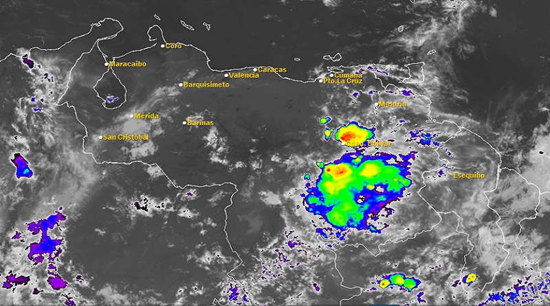 Inameh prevé precipitaciones en Llanos Occidentales y Territorio Esequibo