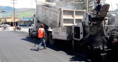 Aragua | Colocadas más de mil 900 toneladas de asfalto en Caña de Azúcar