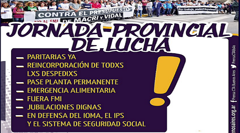 Trabajadores argentinos marcharán de nuevo este martes para exigir a Macri mejoras laborales