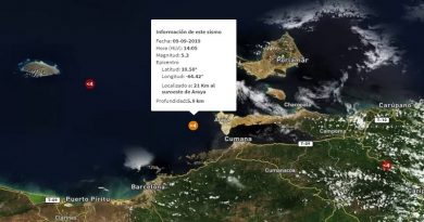 SUCRE | Temblor de magnitud 5.3 se sintió este lunes en península de Araya