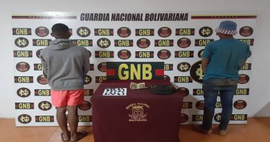 GNB aprehendió a dos ciudadanos con droga en la población de El Callao