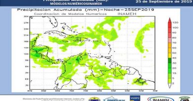 Inameh pronostica lluvia después mediodía en gran parte país