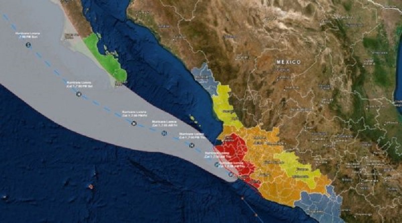 Decretan alerta roja en México por huracán Lorena