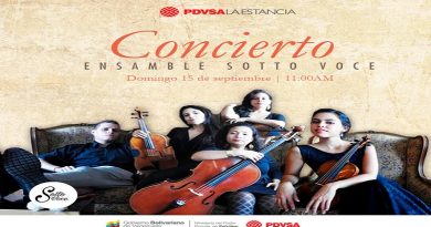Ensamble Sotto Voce se presentará en PDVSA La Estancia este domingo