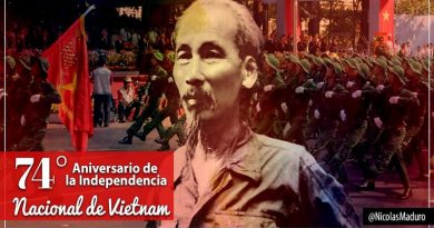 Venezuela felicita a Vietnam por los 74 años de la proclamación de su independencia