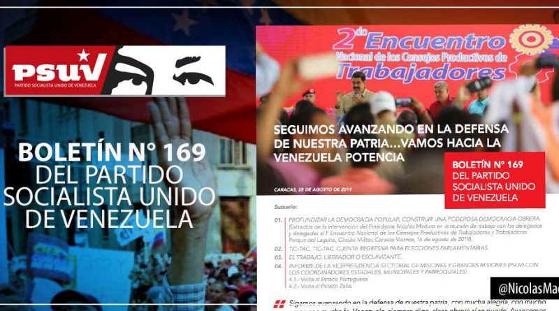 “Profundizar la democracia popular” Boletín Nº 169 del PSUV
