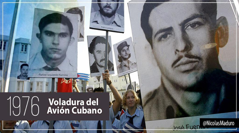 Venezuela rinde homenaje a los mártires del acto terrorista del avión Cubana de Aviación