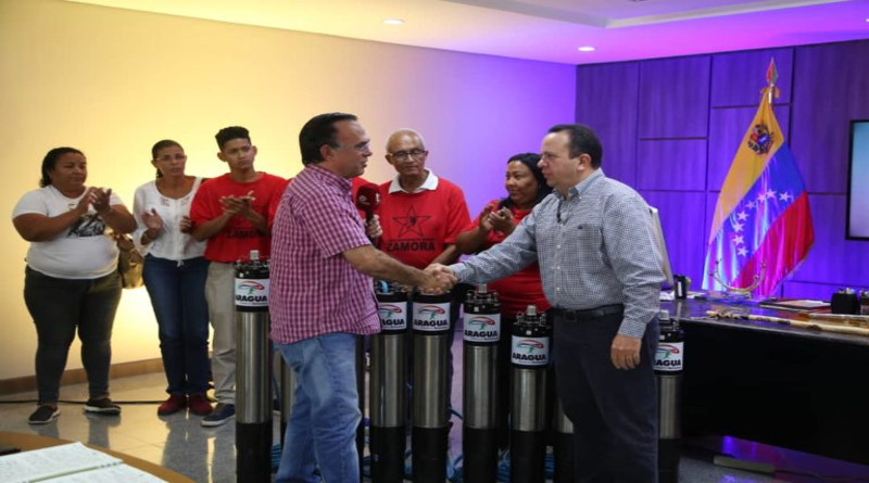 Entregan motores de bomba de agua para beneficiar a unas 100 mil personas en municipio Zamora de Aragua