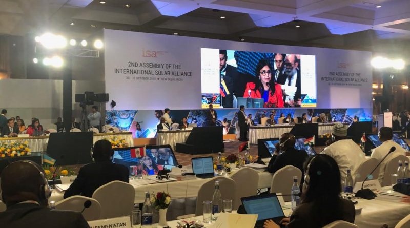 Venezuela reafirma en II Asamblea de la Alianza Solar Internacional en la India su compromiso con la preservación de la vida en el planeta