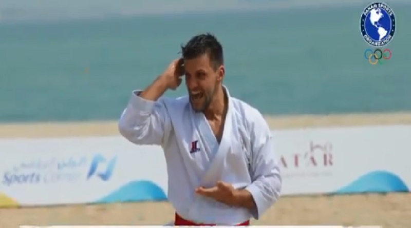 Karateca Antonio Díaz avanza a segunda ronda de Juegos Mundiales de Playa en Catar