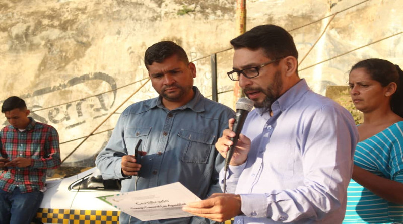 Entregan recursos a comunidades para el Plan de Obras Públicas 2019 en municipio Carrizal