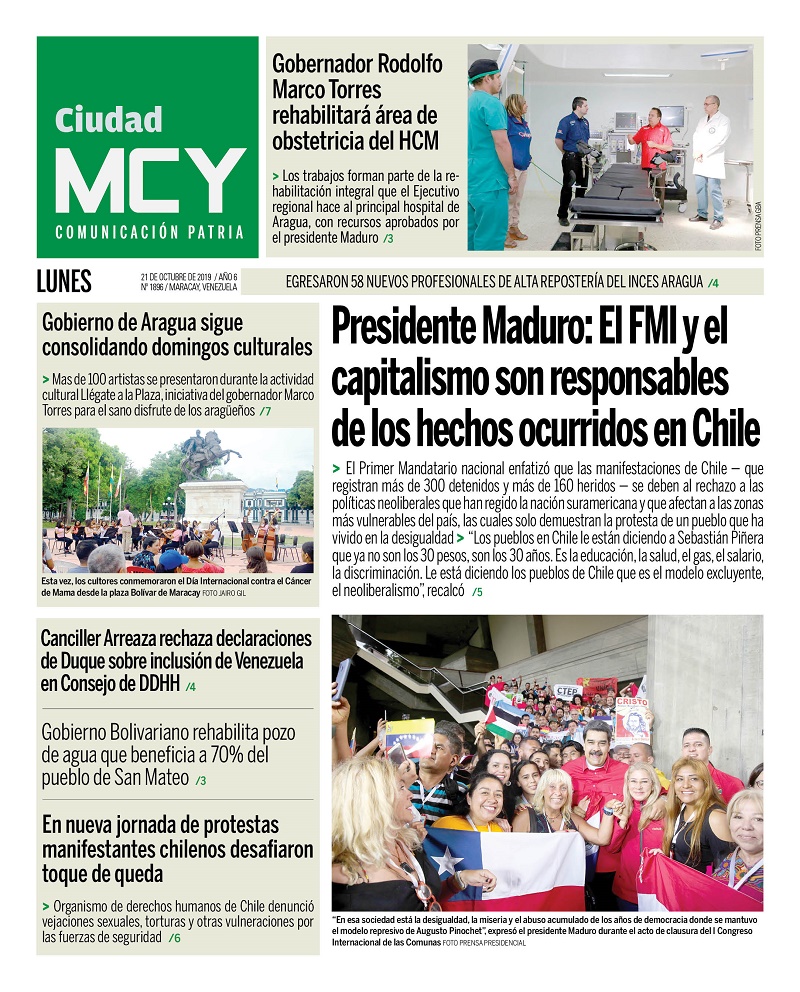 Portadas de medios impresos venezolanos de este 21 de octubre