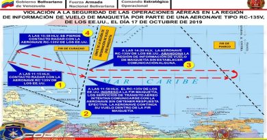 Nuevo avión de inteligencia de EE. UU. intentó violar espacio aéreo venezolano