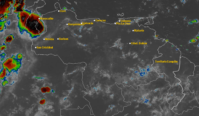 Onda tropical N° 50 llega al occidente del país con nubosidad y lluvias sobre el Zulia y los Andes