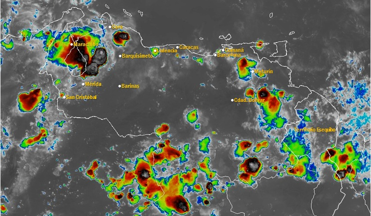 Inameh prevé lluvias para este martes en región norte-costera, occidente y sur del país