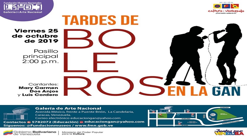 Tarde de Boleros regresa a la GAN el viernes 25OCT