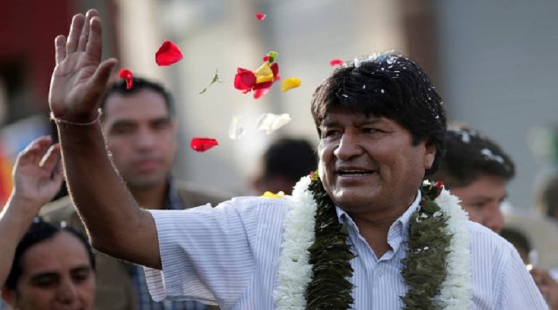Presidente Evo Morales reiteró que el pueblo defenderá resultados de comicios presidenciales