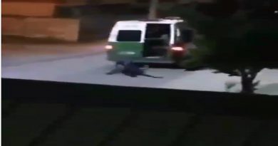 Policía de Chile arrojaron a una persona de una camioneta que iba a alta velocidad