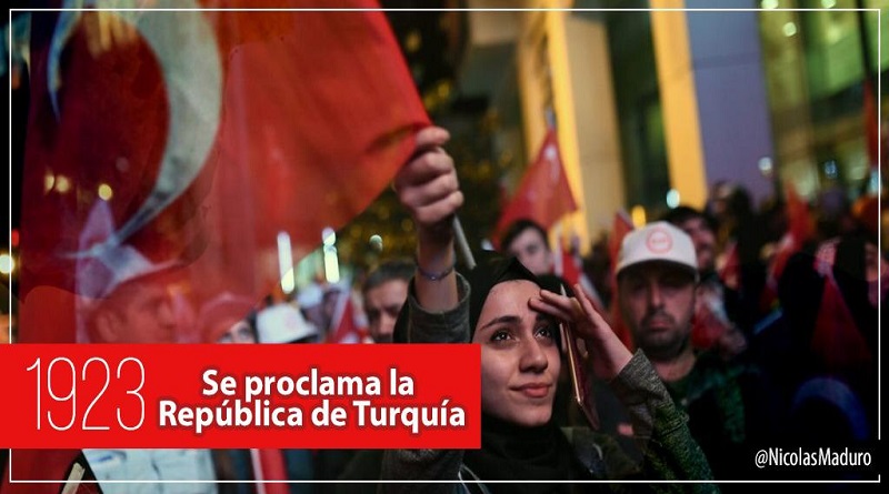 Venezuela se une a la celebración de los 96 años de la fundación de Turquía