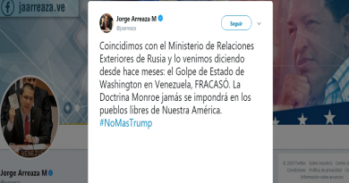 Canciller Jorge Arreaza: Doctrina Monroe jamás se impondrá en los pueblos libres de Nuestra América