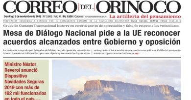Portadas de medios impresos venezolanos de este domingo 03 de noviembre