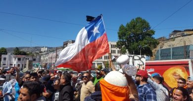 Chilenos se movilizan este lunes y martes en una nueva Huelga General