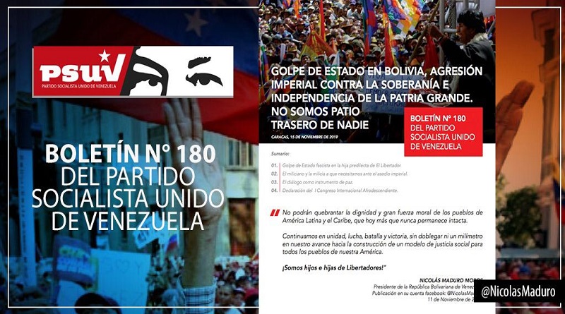 Boletín N° 170 del PSUV detalla las agresión imperial contra la soberanía e independencia