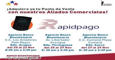 Banco Bicentenario realizará jornadas de adquisición de Puntos de Venta en diferentes estados