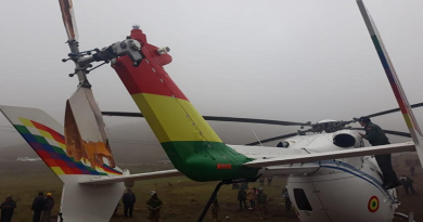 Aterrizaje de emergencia realizó helicóptero que trasladaría a presidente Evo Morales en Bolivia