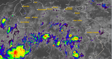 Lluvias de intensidad variable en sur, occidente y oriente de Venezuela se esperan para este miércoles