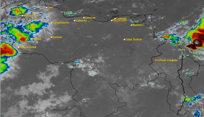 Lluvias en horas de la tarde prevén para regiones del occidente y sur del país