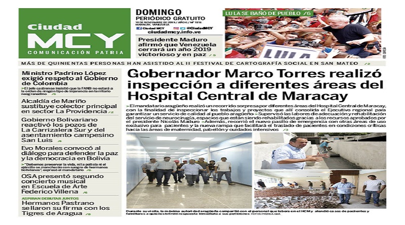 Estas son las portadas de medios impresos en Venezuela este 10NOV
