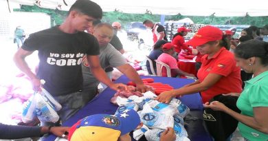 Más de 16 toneladas de alimentos fueron distribuidos en municipios del estado Falcón