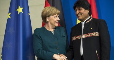 Angela Merkel y Evo Morales (Foto AFP)