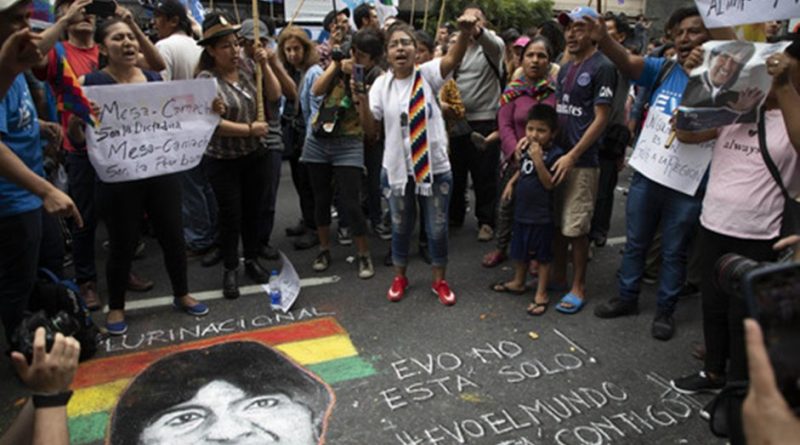 Organizaciones sociales y políticas marchan en Argentina contra golpe de Estado en Bolivia