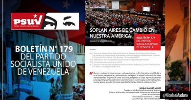 PSUV: Fuerzas revolucionarias realizarán este martes Gran Marcha Antiimperialista en Caracas en defensa de Evo Morales