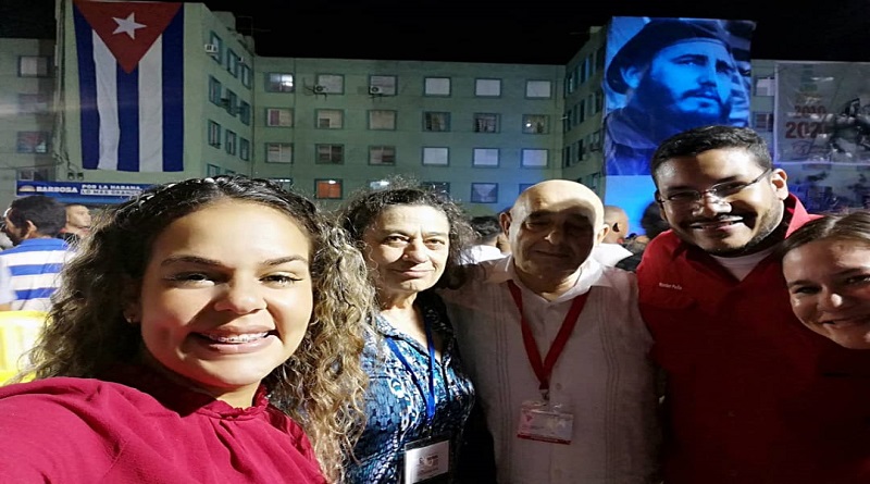PSUV y la juventud socialista venezolana presente en Encuentro Antiimperialista de La Habana (Foto JPSUV)