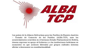 Países ALBA-TCP rechazan violencia de quienes se dicen cívicos en Bolivia y denuncian intento de golpe contra Presidente Evo Morales