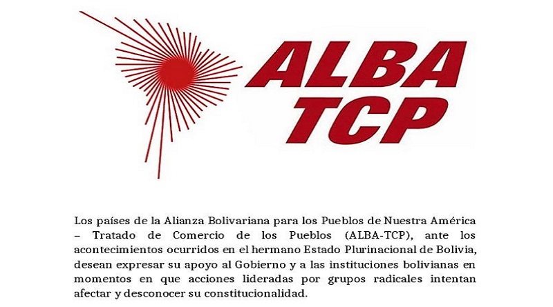 Países ALBA-TCP rechazan violencia de quienes se dicen cívicos en Bolivia y denuncian intento de golpe contra Presidente Evo Morales