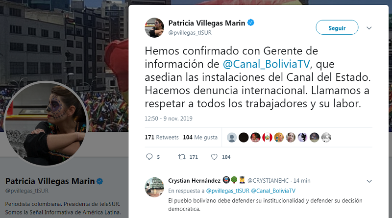 Denuncia asedio a sede de televisora Bolivia TV