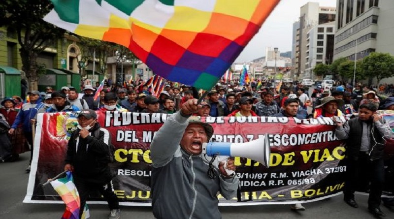 Pueblo boliviano mantiene movilizaciones y exige salida del gobierno de facto autoproclamado