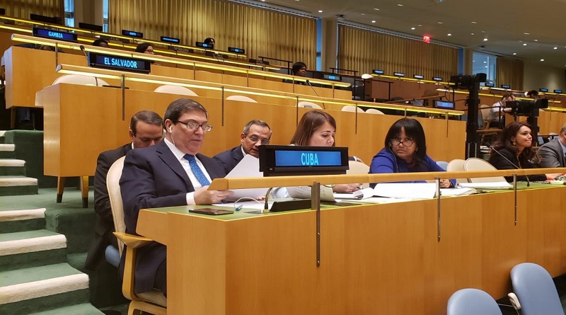 Canciller Bruno Rodríguez: Cuba agradece apoyo abrumador en la ONU contra el bloqueo estadounidense (Foto Bruno Rodríguez)