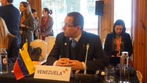 Vicemin. para Temas Multilaterales, Alexander Yánez, en I Reunión de Ministras y Ministros de Relaciones Exteriores de Andorra