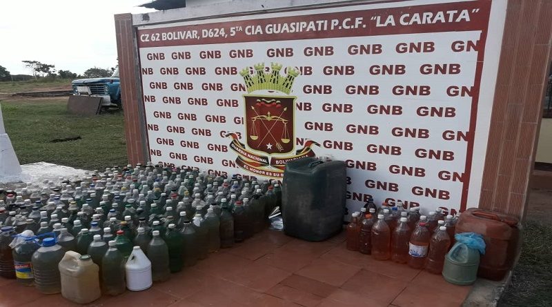 GNB retuvo 865 de combustible en el estado Bolívar