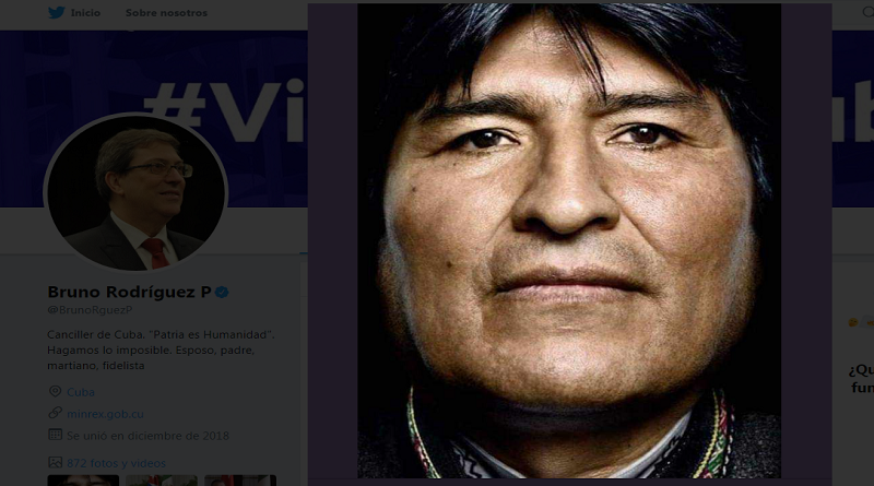 Cuba condena enérgicamente golpe en Bolivia y llama a preservar vida de Presidente Evo Morales