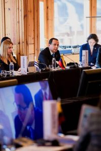 Vicemin. para Temas Multilaterales, Alexander Yánez, en I Reunión de Ministras y Ministros de Relaciones Exteriores de Andorra